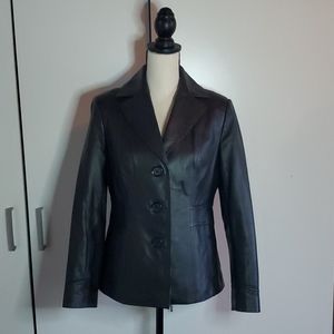 Black leather jacket